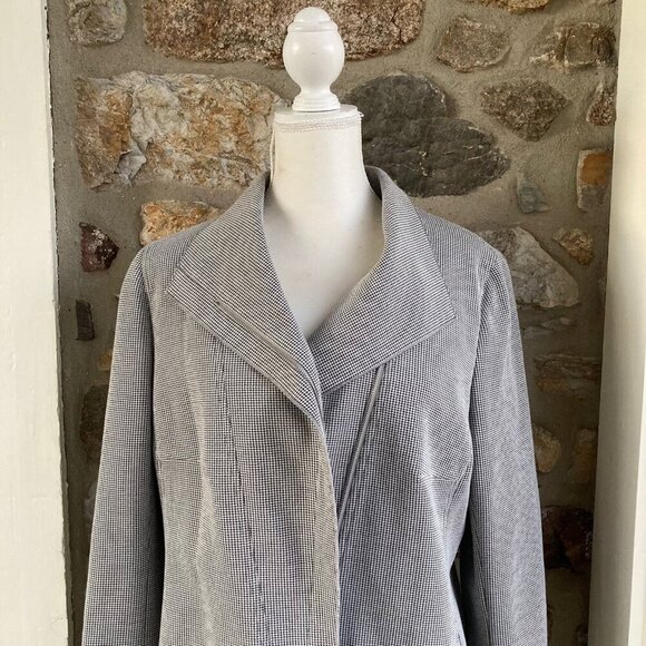 AKRIS PUNTO Long Houndstooth Jacket Women’s US 14 - Picture 4 of 12